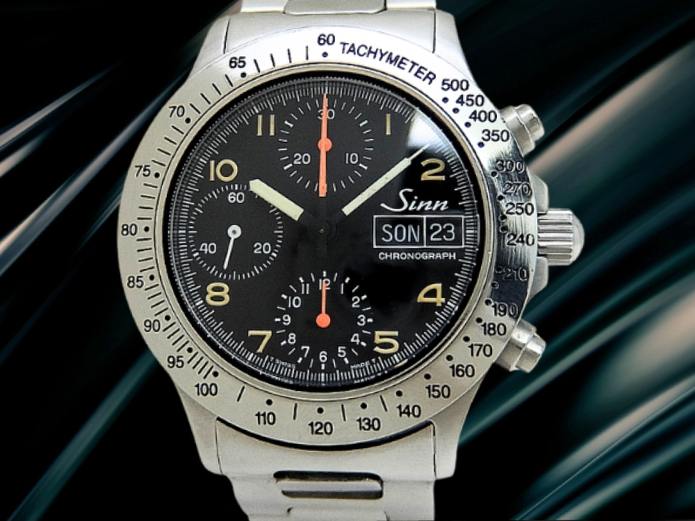 ジン 256.ST クロノグラフ Cal.7750 SS ブラックダイヤル ブレス仕様 オートマチック 2025年OH済 時計店修理明細・ギャラ付属 Sinn 256.ST CHRONOGRAPH [代行おまかせコース]