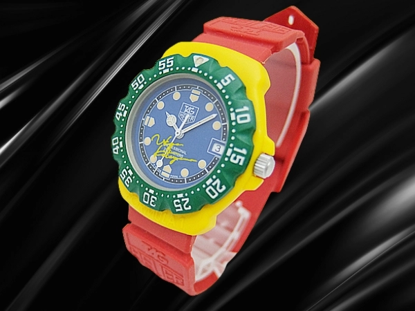 タグホイヤー フォーミュラ1 片山右京モデル Ref.382.513-K ブルーダイヤル サイン入り ラバーベルト仕様 クオーツ TAG HEUER PROFESSIONAL FORMULA1 [代行おまかせコース]