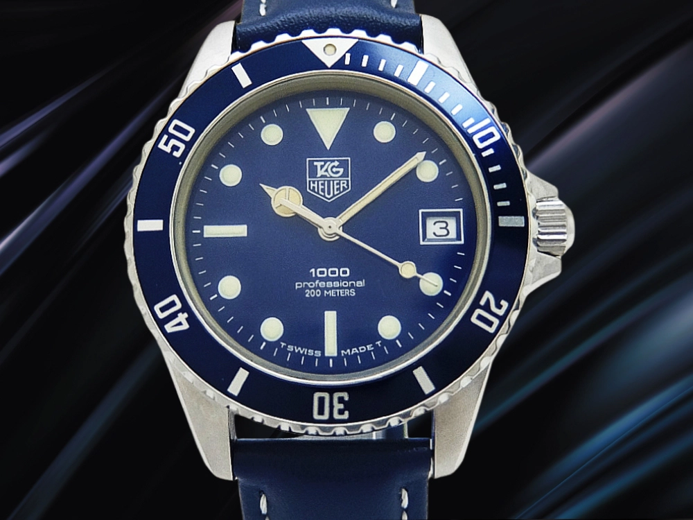 タグホイヤー 1000 プロフェッショナル 200m Ref.980.613N SS ブルーダイヤル 社外ベルト仕様 クオーツ TAG HEUER professional [代行おまかせコース]