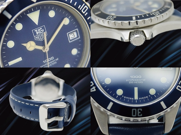 タグホイヤー 1000 プロフェッショナル 200m Ref.980.613N SS ブルーダイヤル 社外ベルト仕様 クオーツ TAG HEUER professional [代行おまかせコース]