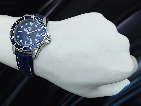 タグホイヤー 1000 プロフェッショナル 200m Ref.980.613N SS ブルーダイヤル 社外ベルト仕様 クオーツ TAG HEUER professional [代行おまかせコース]
