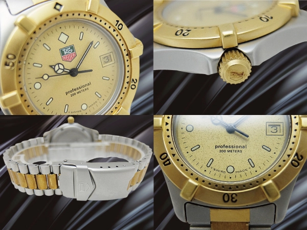 タグホイヤー プロフェッショナル 200m Ref.964.013R SS ゴールドダイヤル コンビブレス仕様 クオーツ BOX・ギャラ付属 TAG HEUER professional [代行おまかせコース]