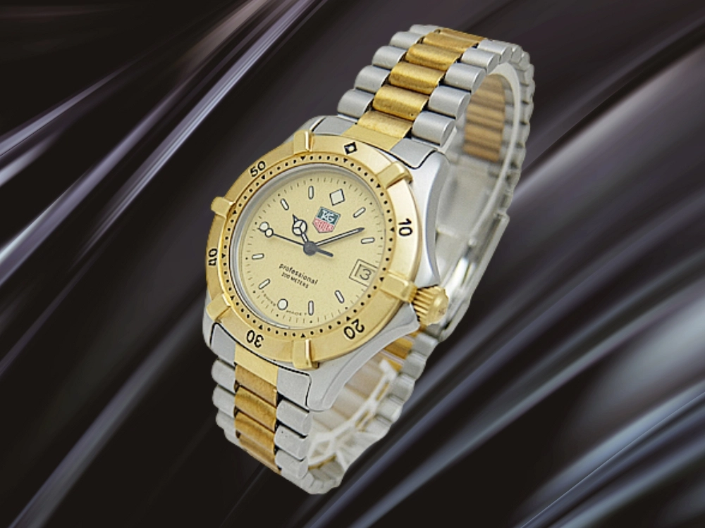 タグホイヤー プロフェッショナル 200m Ref.964.013R SS ゴールドダイヤル コンビブレス仕様 クオーツ BOX・ギャラ付属 TAG HEUER professional [代行おまかせコース]