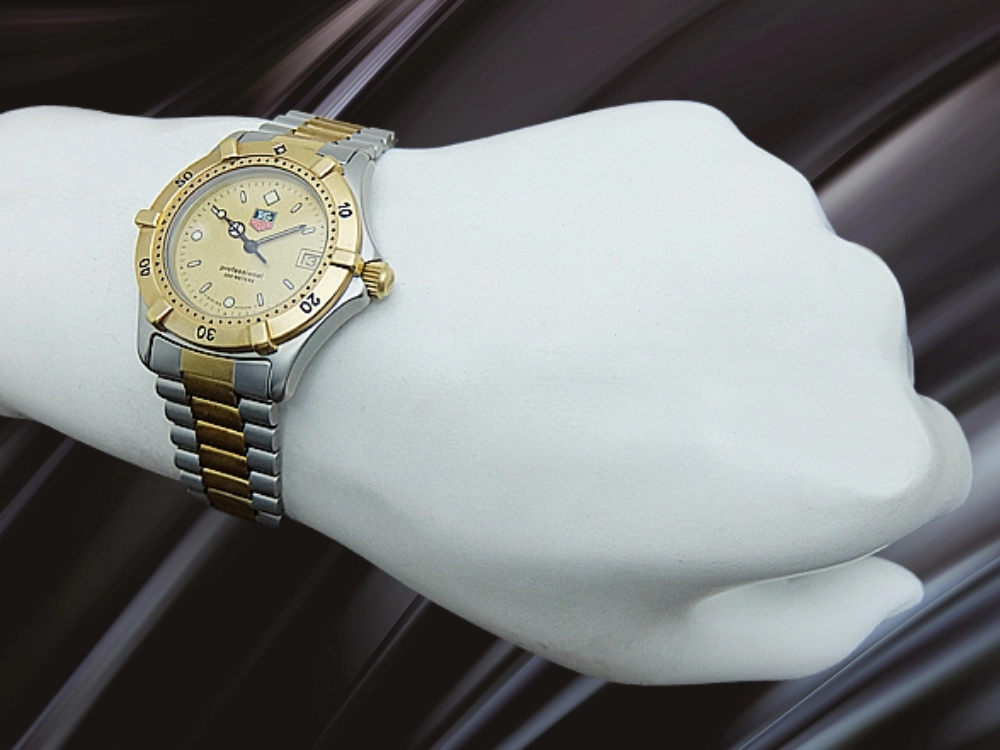 タグホイヤー プロフェッショナル 200m Ref.964.013R SS ゴールドダイヤル コンビブレス仕様 クオーツ BOX・ギャラ付属 TAG HEUER professional [代行おまかせコース]