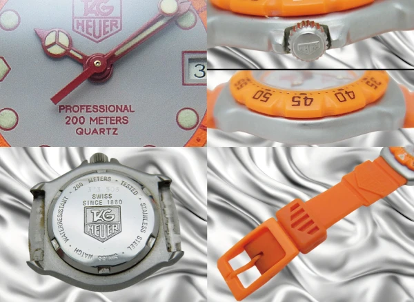 タグホイヤー プロフェッショナル 200M フォーミュラ1 Ref.373.508 SS/Fibre Glass グレーダイヤル オレンジモデル ラバー系ストラップ装着 レディースサイズ クオーツ BOX・国際保証書付属 TAG HEUER PROFESSIONAL FORMULA1 [代行おまかせコース]