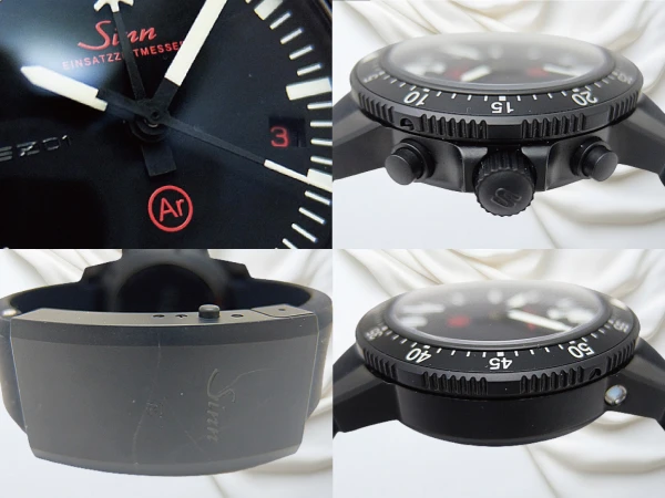 ジン EZM1.1S 世界限定500本 クロノグラフ ミッションタイマー SS ブラックダイヤル シリコンストラップ装着 オートマチック BOX・ギャラ等付属 Sinn [代行おまかせコース]