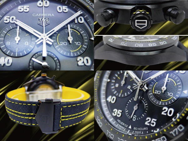 タグホイヤー カレラ クロノグラフ × ポルシェ リミテッドエディション Ref.CBN2A1H.BEE9385 限定1,500本 Cal.02 DLC/SS ブラックダイヤル 専用ストラップ装着 BOX・国内正規店ギャラ付属 TAG HEUER × PORSCHE CARRERA SPECIAL EDITION [代行おまかせコース]