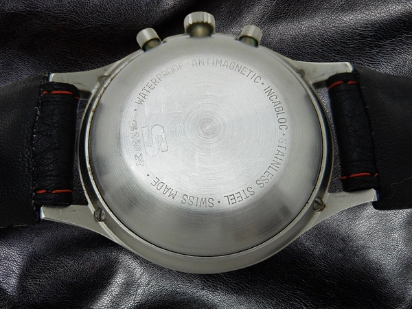 ジン 156B ミリタリー クロノグラフ SS ブラックダイヤル デイデイト 社外レザー装着 オートマチック Sinn 156B CHRONOGRAPH [代行おまかせコース]
