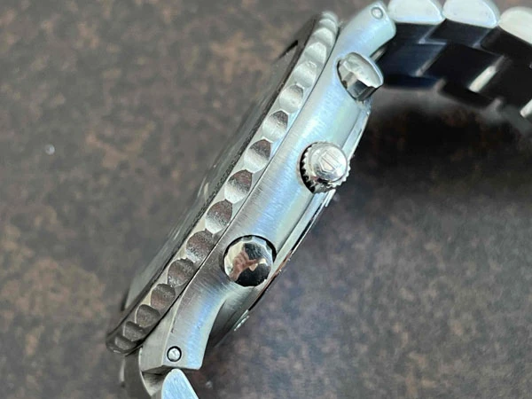 タグホイヤー TAG HEUER PILOT パイロット クロノグラフ ブラック文字盤 旧ホイヤーブレス付属