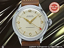 オーシャン スーペリア メッキ/ SS アイボリーダイヤル HORWEEN製レザー装着 手巻き OCEAN SUPERIOR [代行おまかせコース]