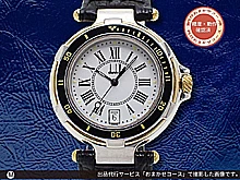 ダンヒル ミレニアム ダイバー デイト No.67 QMRM 16735 GP/SS ホワイトダイヤル レザーベルト Dバックル装着 クオーツ dunhill Millennium [代行おまかせコース]