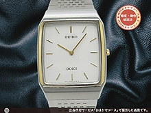 セイコー ドルチェ 8N40-5080 GF/SS スクエアコンビ ストライプダイヤル 専用ブレス仕様 薄型クォーツ SEIKO QUARTZ Dolce [代行おまかせコース]