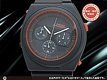 セイコー スピードマスター ジウジアーロ 7A28-7A00 強化プラスチック グレーダイヤル ライダースクロノグラフ クオーツ ワンプッシュ専用ブレス装着 SEIKO SPEEDMASTER GIUGIARO DESIGN [代行おまかせコース]