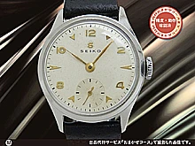 セイコー スモールセコンド Cal.新10A型(バナナ型) SS パティナダイヤル 植字蛇S 社外レザーストラップ装着 手巻き SEIKO [代行おまかせコース]