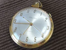 シチズン CITIZEN アラーム 懐中時計 17石 18KGP 共鳴蓋 国産初アラームポケットウォッチ 手巻き Citizen Alarm 希少品