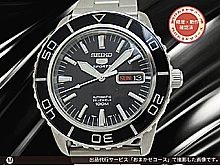 セイコー 5スポーツ 7S36-04N0 SS シースルー ブラックダイヤル 社外ブレス装着 オートマチック 海外向けモデル SEIKO 5SPORTS Five Fathoms [代行おまかせコース]