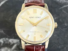 キングセイコー KING SEIKO ファーストモデル J14102 14K GOLD FILLED 100MICRONS シルバー文字盤