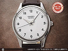 シチズン CQ 鉄道時計 1430-142039Y ホワイトダイヤル 昭59 No.45 札鉄局 社外レザー装着 クォーツ CITIZEN QUARTZ [代行おまかせコース]