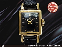 オメガ レディース Ref.3972-7 17石 Cal.482 80MICRONS GP スクエア ブラックダイヤル Ω尾錠 アンティークウオッチ 手巻き OMEGA [代行おまかせコース]