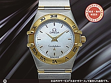 オメガ コンステレーション SS/YG ホワイトシェルダイヤル コンビブレス装着 レディース クオーツ BOX付属 OMEGA Constellatio﻿n [代行おまかせコース]