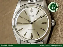 ロレックス ROLEX オイスター Ref.6424 希少 35.5mm ラージケース シルバーダイヤル クサビインデックス USジュビリーブレス仕様 SHOPギャラ付き ヴィンテージ ROLEX [ 代行おまかせコース ]