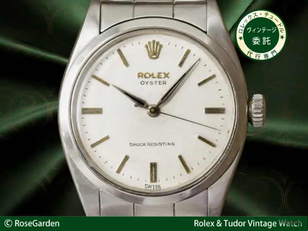 ロレックス オイスター Ref.6422 ヴィンテージ 手巻き アイボリーダイヤル 3連巻き込みブレス仕様 ROLEX OYSTER [ 代行おまかせコース ]