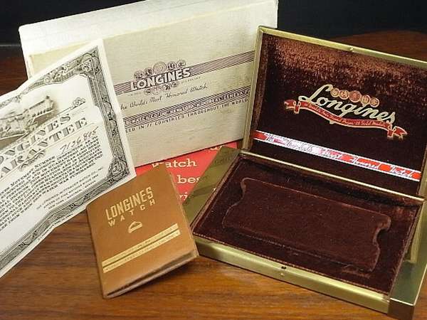 ロンジン LONGINES 腕時計用化粧箱 外箱 ギャランティー 小冊子付 1940