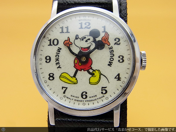 ブラッドレイ Bradley ディズニープロダクション ミッキーマウス パイ アイタイプ キャラクターウォッチ 手巻き 内箱付属 時計 の委託通販 アンティーウオッチマン