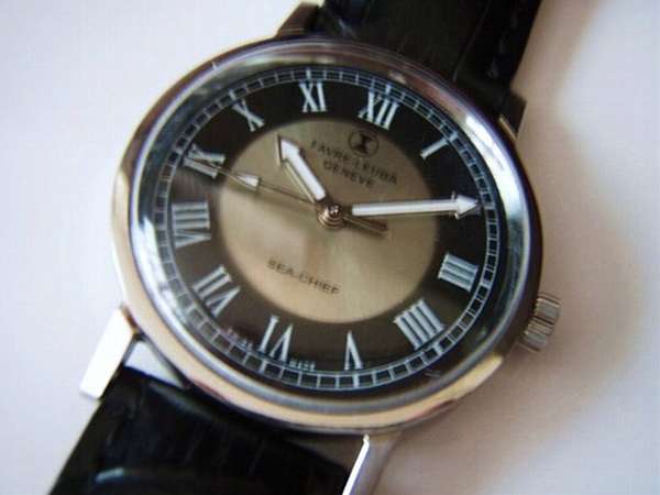 ファーブル・ルーバ 世界最古マニュファクチュールのFAVRE-LEUBA 1960年代 SEA-CHIEF ブラックシルバーツートンフェイス  美枯雰囲気最高品 |  アンティーウオッチマンはROLEX（ロレックス）・OMEGA（オメガ）・TUDOR（チュードル）などアンティーク腕時計の委託通販専門店 ...