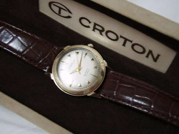 クロトン CROTON NIVADA GRENCHEN 1950年代アンティークウォッチ 