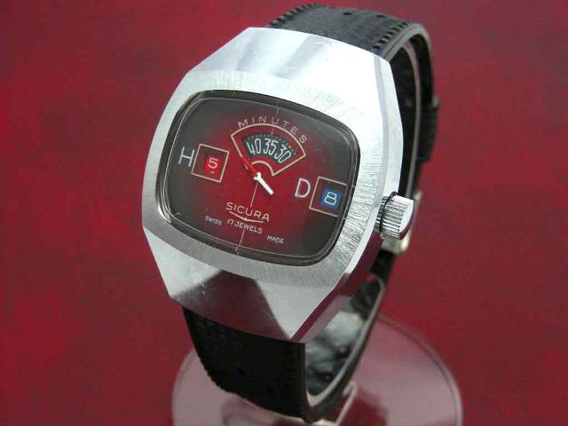 430/70's スイス SICURA シクラ アラーム 手巻き オールド 時計 腕時計