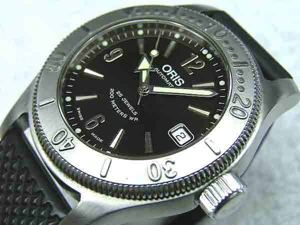 美品 稼働品 オリス ビッククラウン ダイバー 7502 自動巻き 腕時計