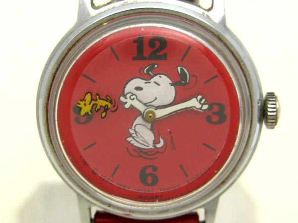 スヌーピー ウッドストックが秒針でクルクル回る1970年頃のアンティークウォッチ 時計の委託通販 アンティーウオッチマン