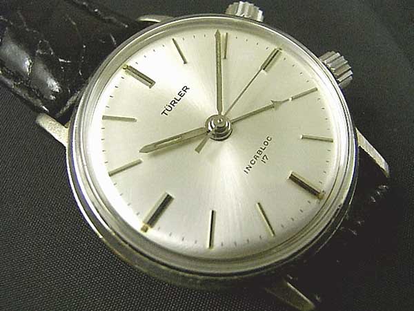 【稼働品】TURLER チューラー　手巻き　腕時計レディース腕時計