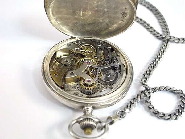 モーリス 純銀製 クロノグラフ 懐中時計 | アンティーウオッチマンは 