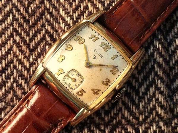 【高級時計エルジン】Elgin 15石 1940年代 手巻き 腕時計 ビンテージ