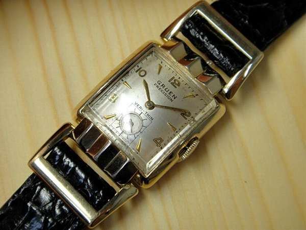 グリュエン GRUEN VERI-THIN 335 ドライバーズウォッチ 金張り スモールセコンド | アンティー ウオッチマンはROLEX（ロレックス）・OMEGA（オメガ）・TUDOR（チュードル）などアンティーク腕時計の委託通販専門店—時計の委託・アンティー ウオッチマン