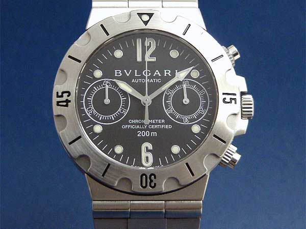 ブルガリ BVLGARI ディアゴノスクーバ クロノグラフ SCB38S