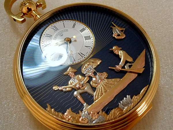 166,000⇒138,000円スイス製 リュージュ社 懐中時計 オルゴール付き - 時計