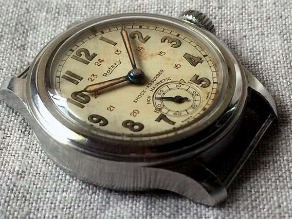 Vintage watch ROTARY 24時間表記 軍用 腕時計 VAGUE
