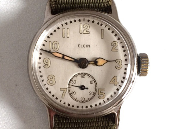 2年保証』 エルジン ミリタリー スモセコ 手巻きメンズ腕時計 1940年代 ...