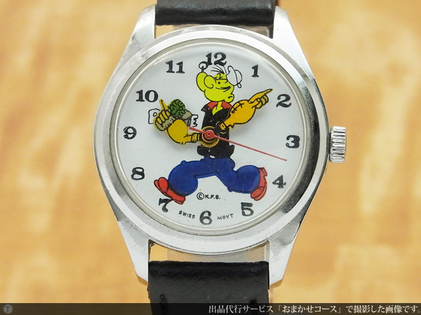 ポパイ Popeye スイスのアンティークキャラクターウォッチ 腕が回って楽しい時計 手巻き 時計の委託通販 アンティーウオッチマン