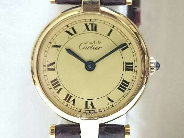 クォーツギャランティ　カルティエBOX付属　カルティエ　腕時計　ヴェルメイユ