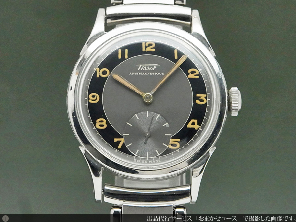 ティソ TISSOT ダークグレーとブラックの2トーンダイヤル Cal.27-1T