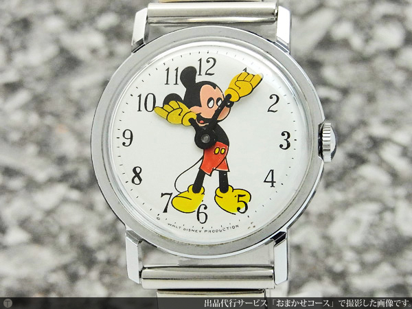 タイメックス ウォルトディズニープロダクション ミッキーマウス キャラクターウォッチ 腕が回って楽しい時計 手巻き  オーバーホール済み(平成28年4月)領収証付属 | 時計の委託通販【アンティーウオッチマン】