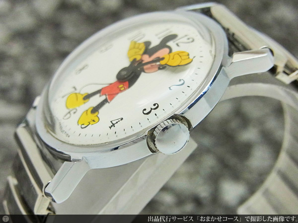 タイメックス ウォルトディズニープロダクション ミッキーマウス キャラクターウォッチ 腕が回って楽しい時計 手巻き  オーバーホール済み(平成28年4月)領収証付属