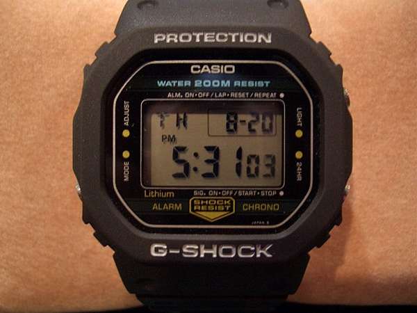 ３代目G-SHOCKホッケーCMモデル白枠DW-5200C-1 G-SHOCK② - 時計