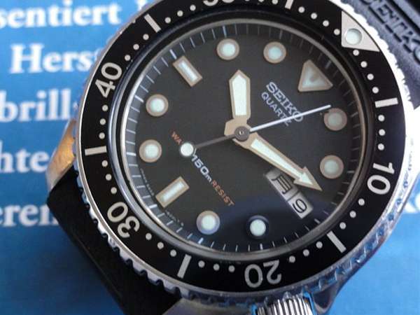 セイコー ダイバー150M ダブルカレンダー クオーツ Ref.6458-6000 |  アンティーウオッチマンはROLEX（ロレックス）・OMEGA（オメガ）・TUDOR（チュードル）などアンティーク腕時計の委託通販専門店—時計 の委託・アンティーウオッチマン