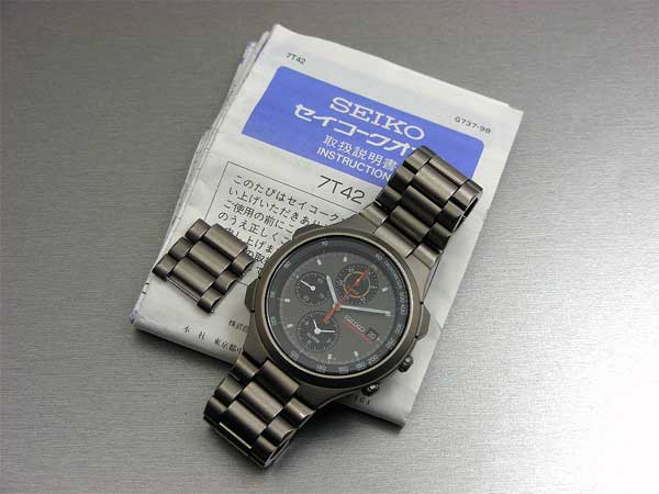 セイコー チタン クロノグラフ ムーブほぼ新品 ジャンク7t42-7A10 時計 腕時計(アナログ) 時計 腕時計(アナログ) |  
