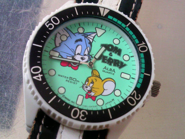 【昭和レトロ・希少ビンテージ、新品未使用】セイコー トムとジェリー 腕時計